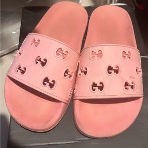 Pink Gucci slides